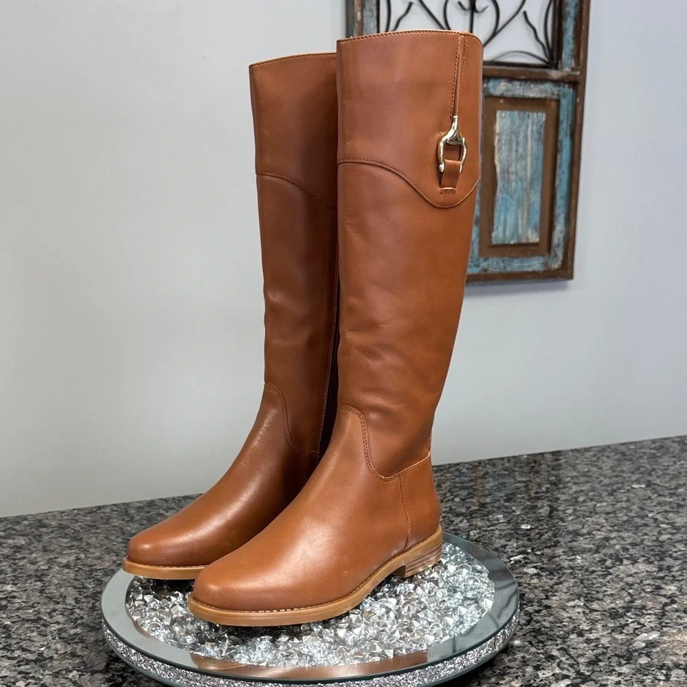 Giani Bernini Sandraa leather Bohemian knee high riding Boots NEW 7